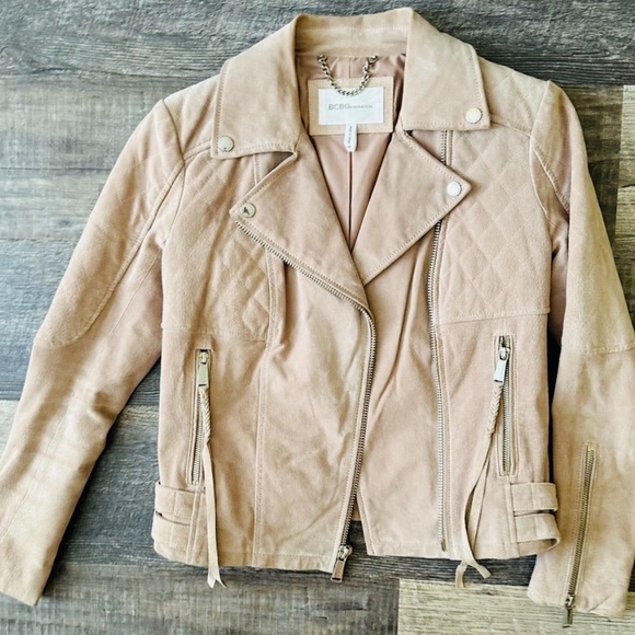 BCBG Jackets & Blazers - Genuine Suede Leather Jacket